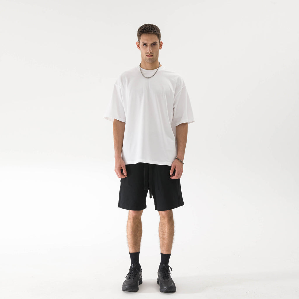 T-shirt GLOBE blanc détail matière