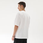 T-shirt GLOBE blanc détail coupe