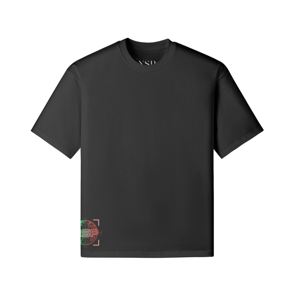 T-shirt GLOBE noir face avant NE SCANNE PAS