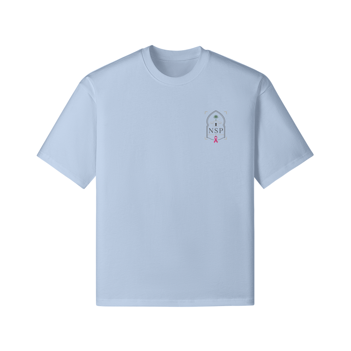 T-shirt Octobre Rose bleu clair face avant