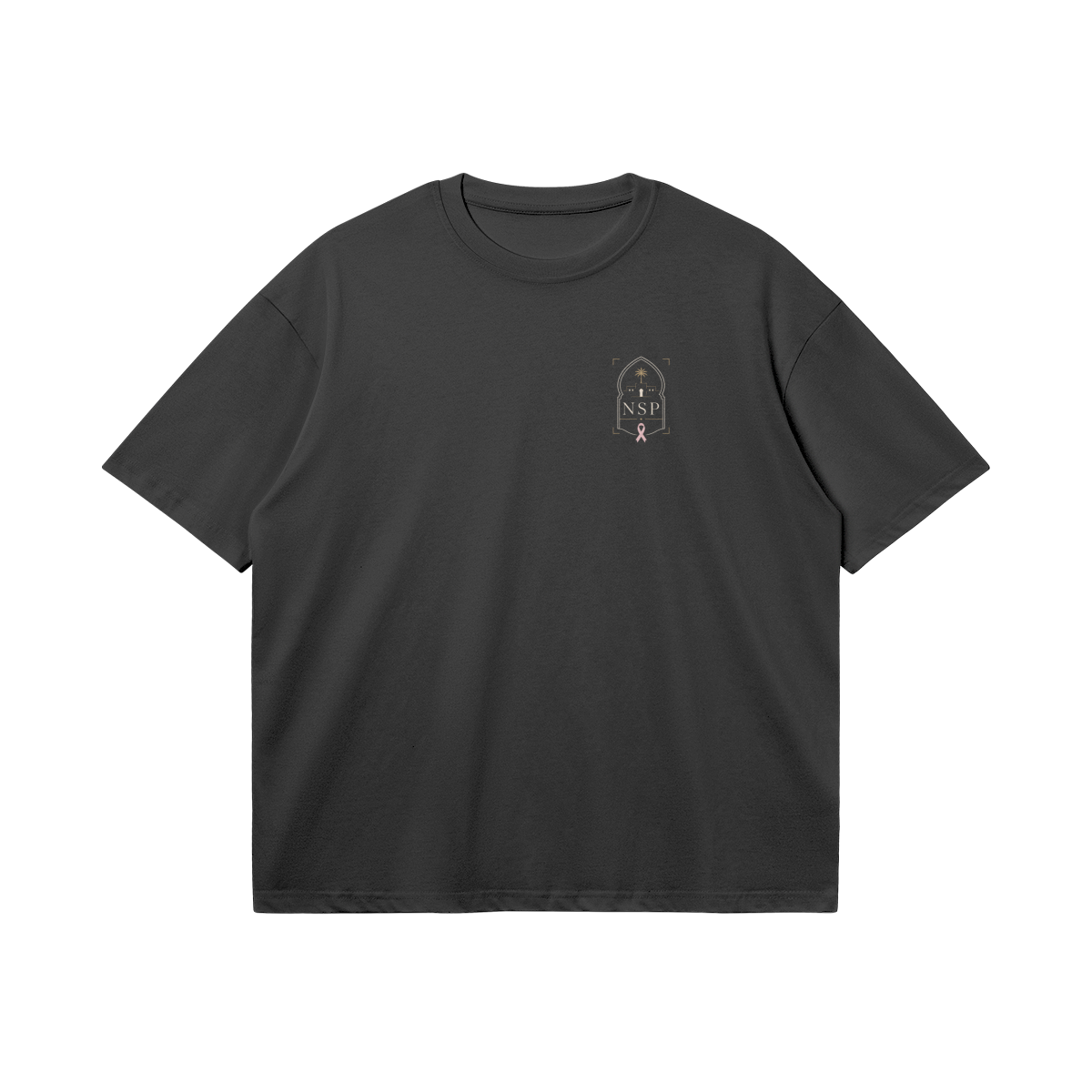 T-shirt Octobre Rose noir face avant en situation