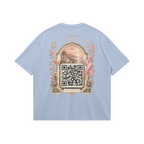 T-shirt Octobre Rose bleu clair dos en situation