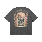 T-shirt Octobre Rose gris graphite dos en situation